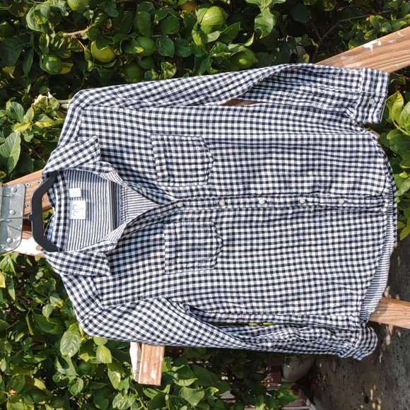 BP Button Down Gingham Shirt Cotton S - Picture 1 of 10